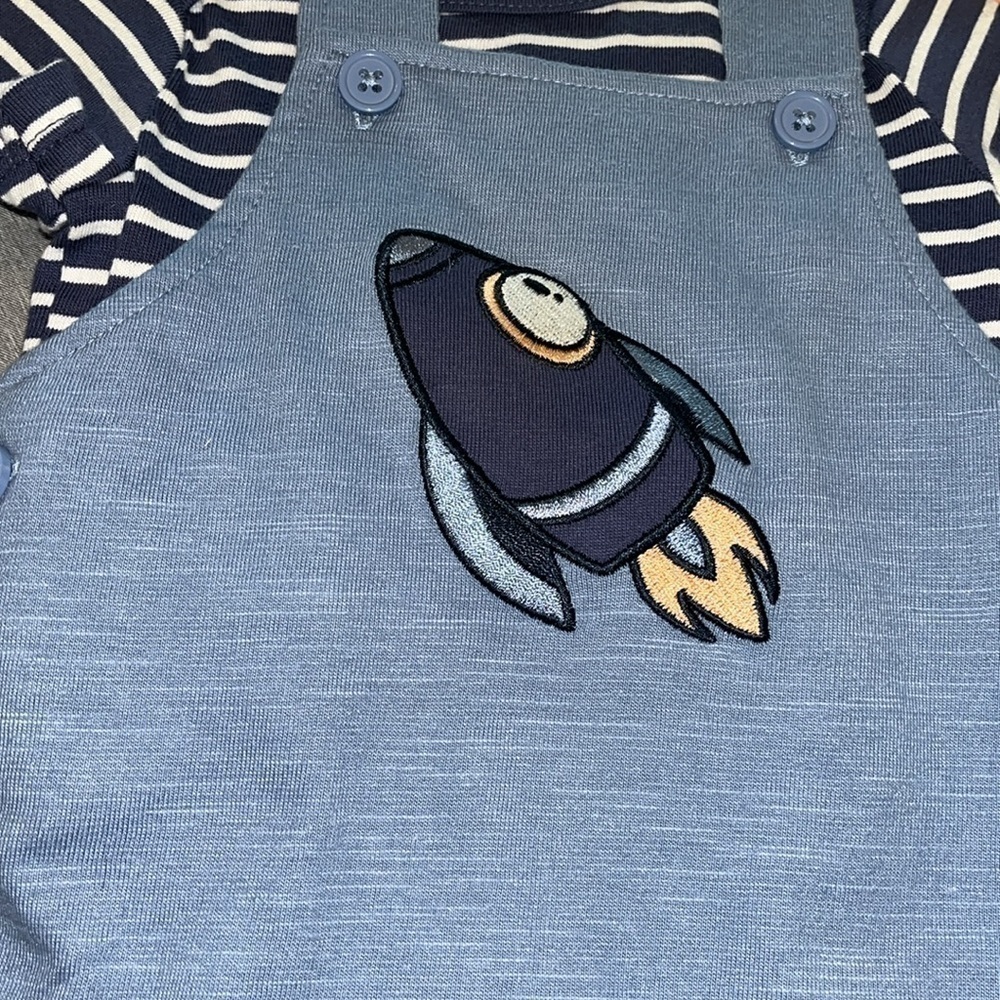 Pekkle NWTS Baby 4-piece Overall Set size 3 months - Picture 2 of 5